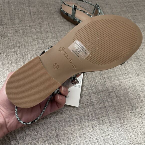 THE DROP Samantha Snake Strappy Sandals Size 5.5 Teal Beach Festival Boho Chic - Picture 10 of 14